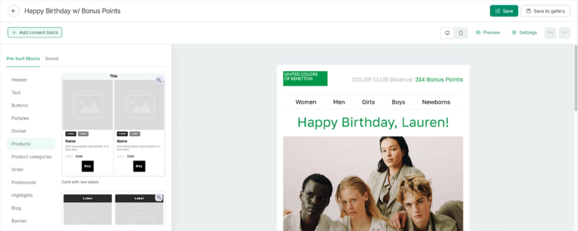 Maestra email composer interface