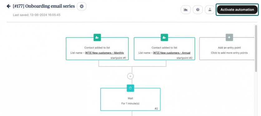Brevo's automation builder