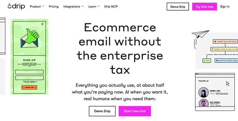 Drip homepage