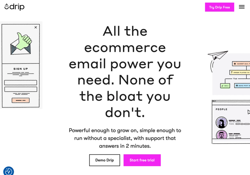 Drip homepage