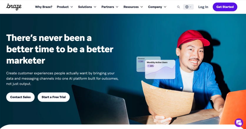Braze homepage