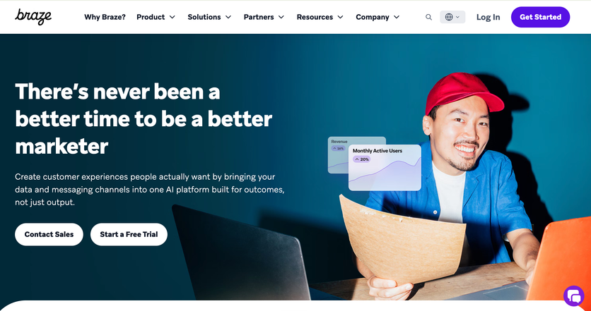 Braze homepage