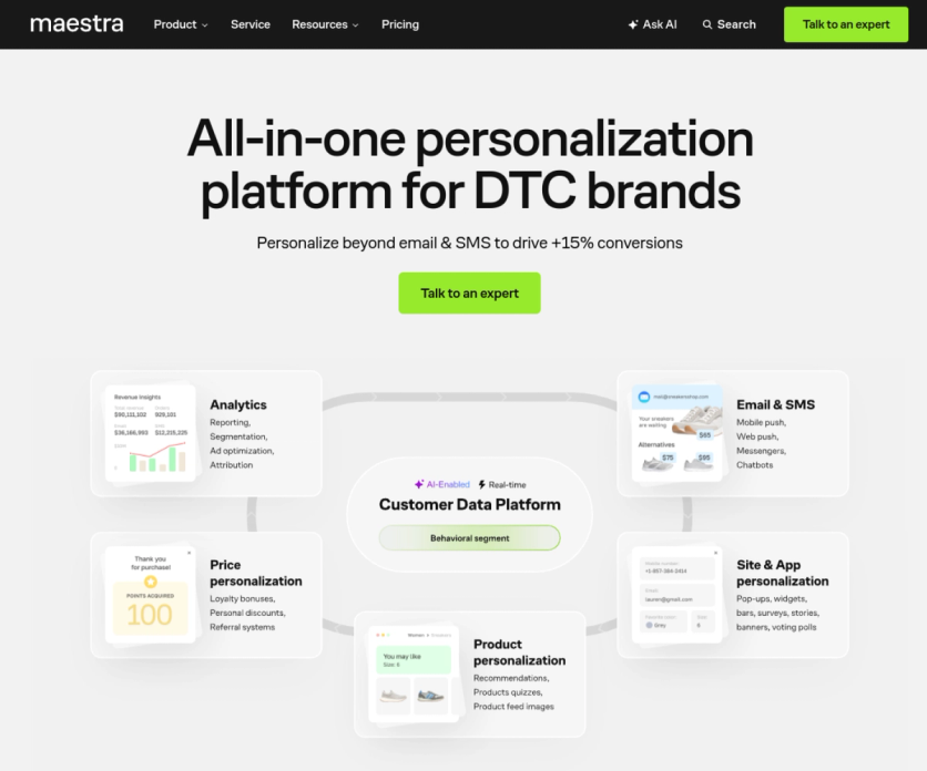 Maestra homepage