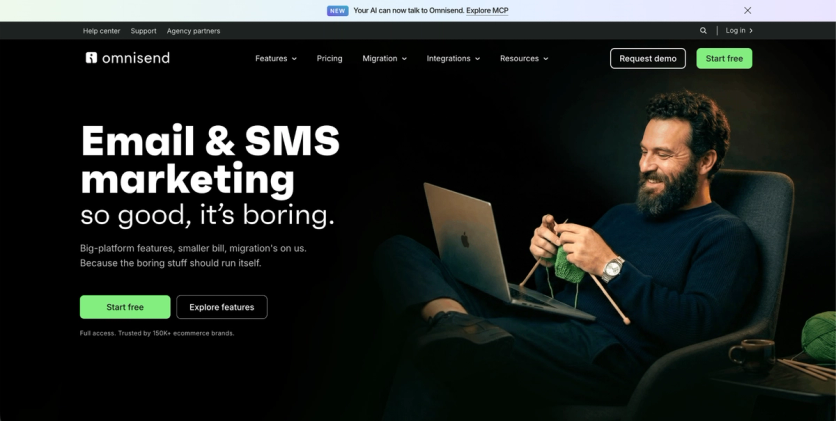 Omnisend homepage
