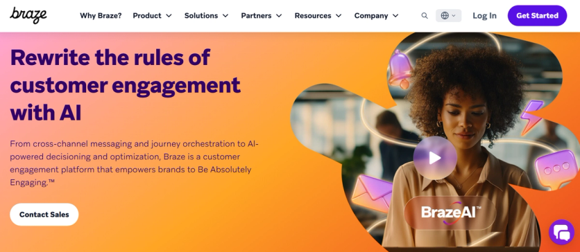 Braze homepage