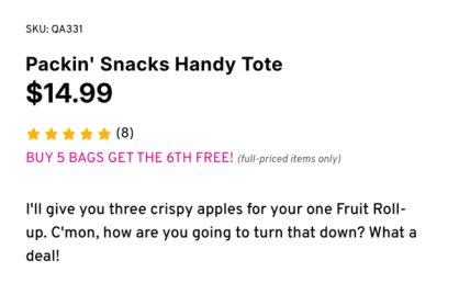 Promo messaging category-specific