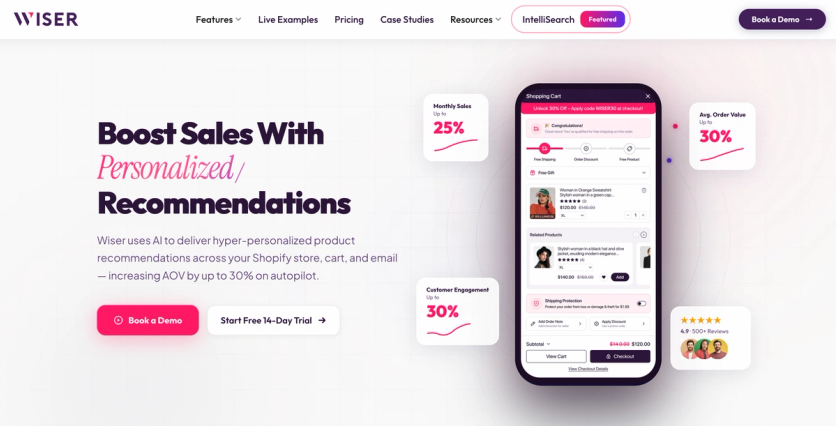 Wiser homepage