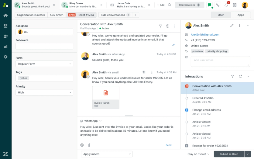 Zendesk agent workspace