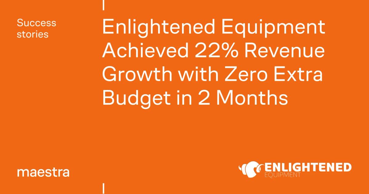 Enlightened Equipment traded app juggling for 22% revenue growth (Maestra case study)