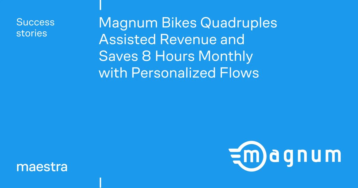 Magnum Bikes launched 34 flows without growing the team (Maestra case study)