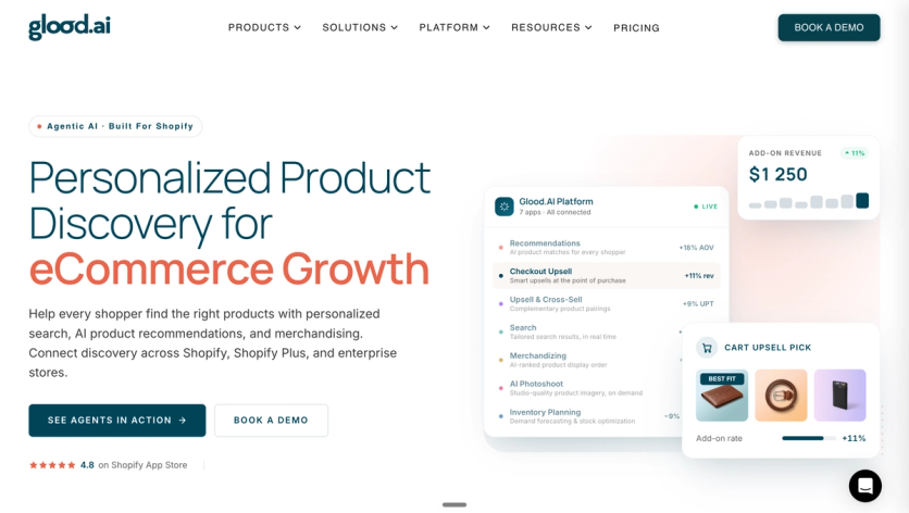 Glood.AI homepage