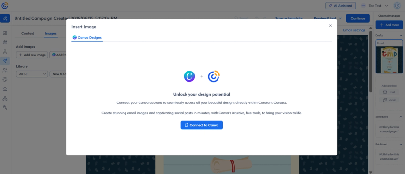 Constant Contact's Canva integration