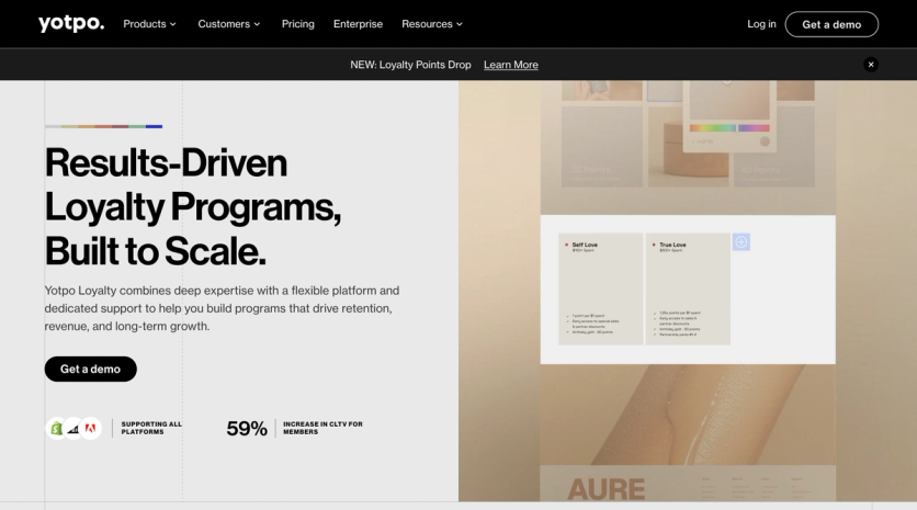 Yotpo Loyalty homepage