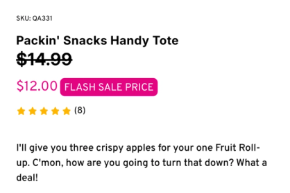 Promo messaging flash sale