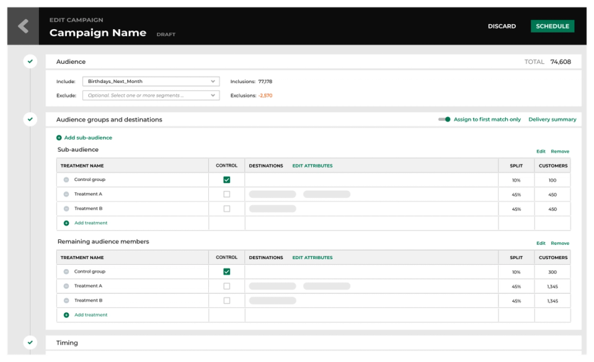 Amperity's campaign builder