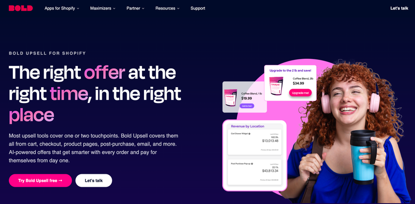 Bold Upsell product page