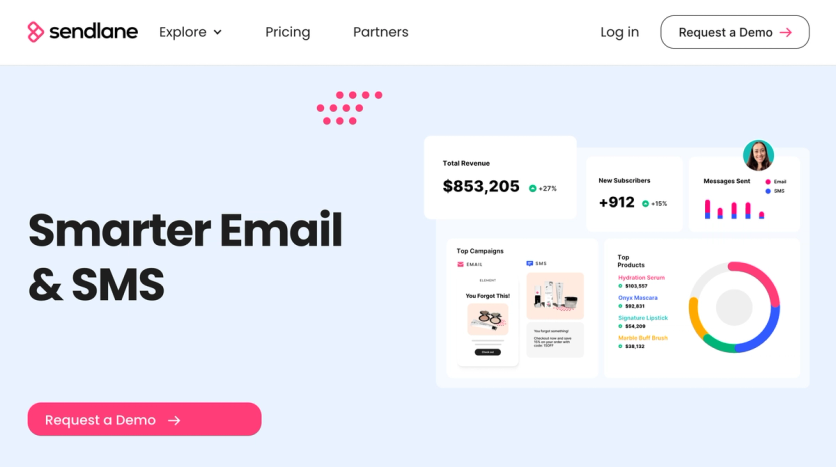 Sendlane homepage