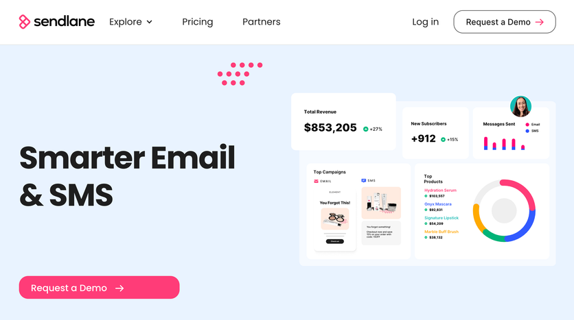 Sendlane homepage