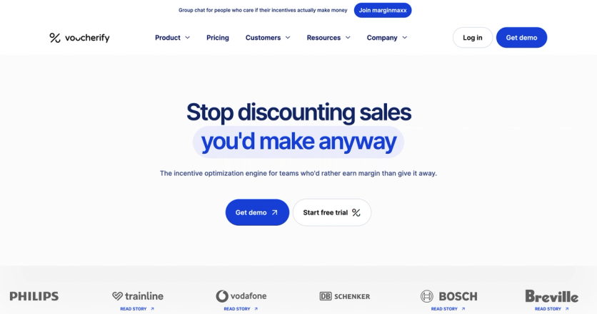 Voucherify homepage