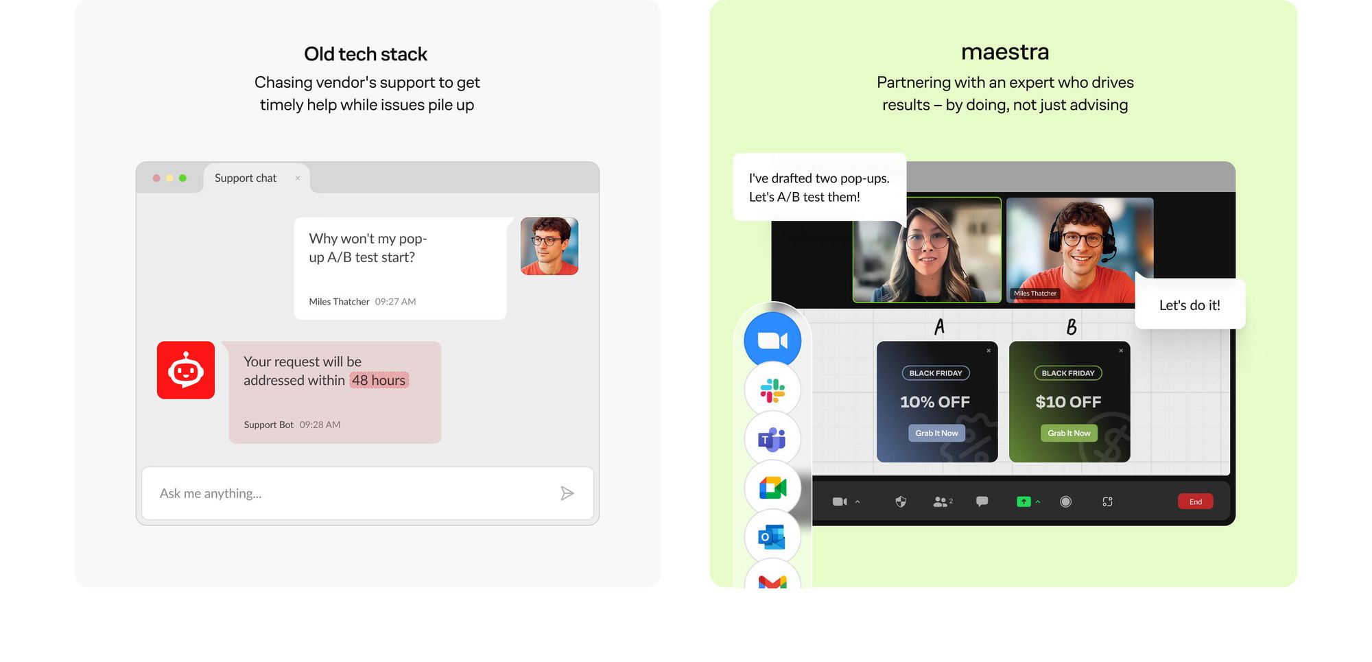 The Maestra platform interface