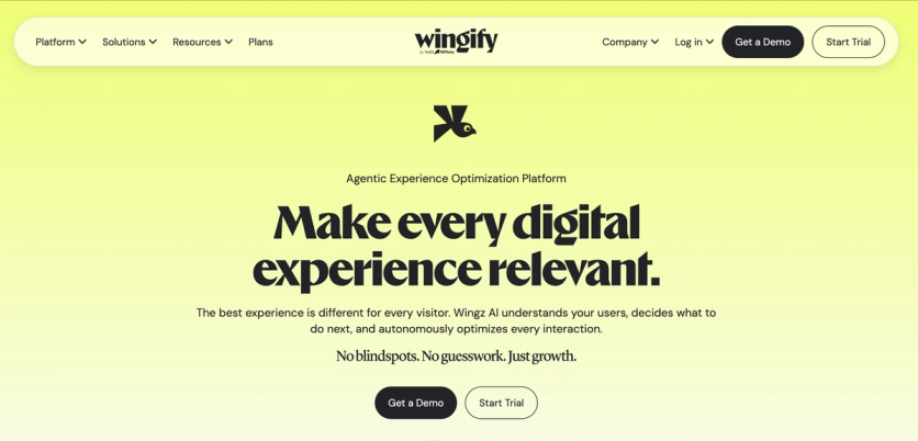 Wingify homepage