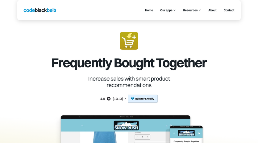 Frequently Bought Together homepage