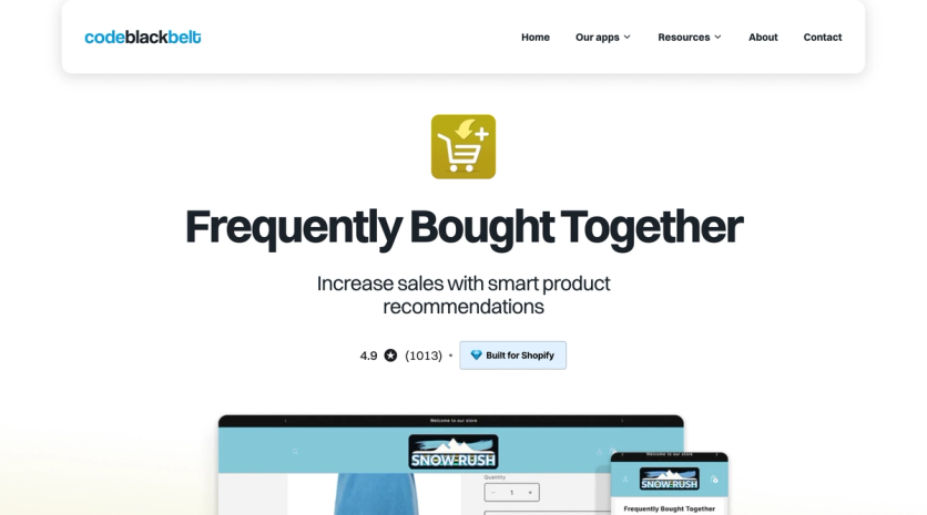 Frequently Bought Together homepage