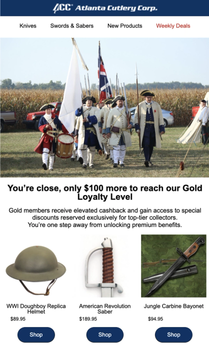 Improve Your Loyalty Level email