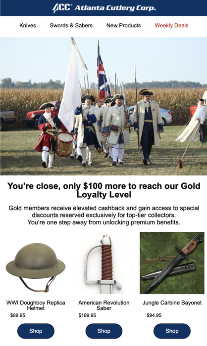 Improve Your Loyalty Level email