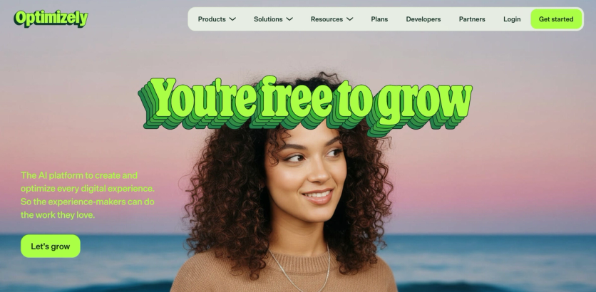 Optimizely homepage