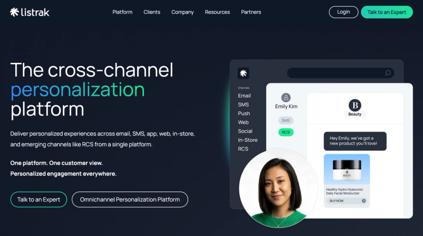 Listrak homepage