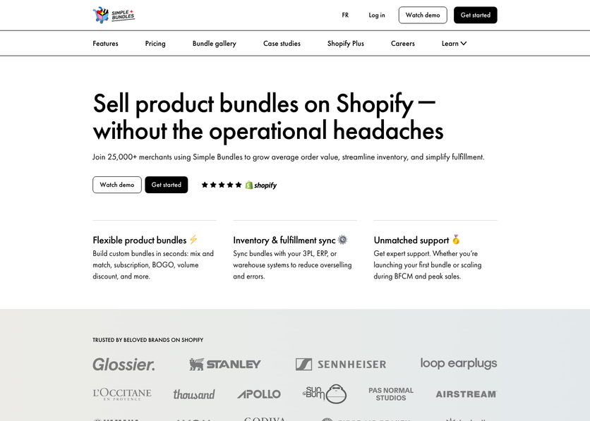 Simple Bundles homepage