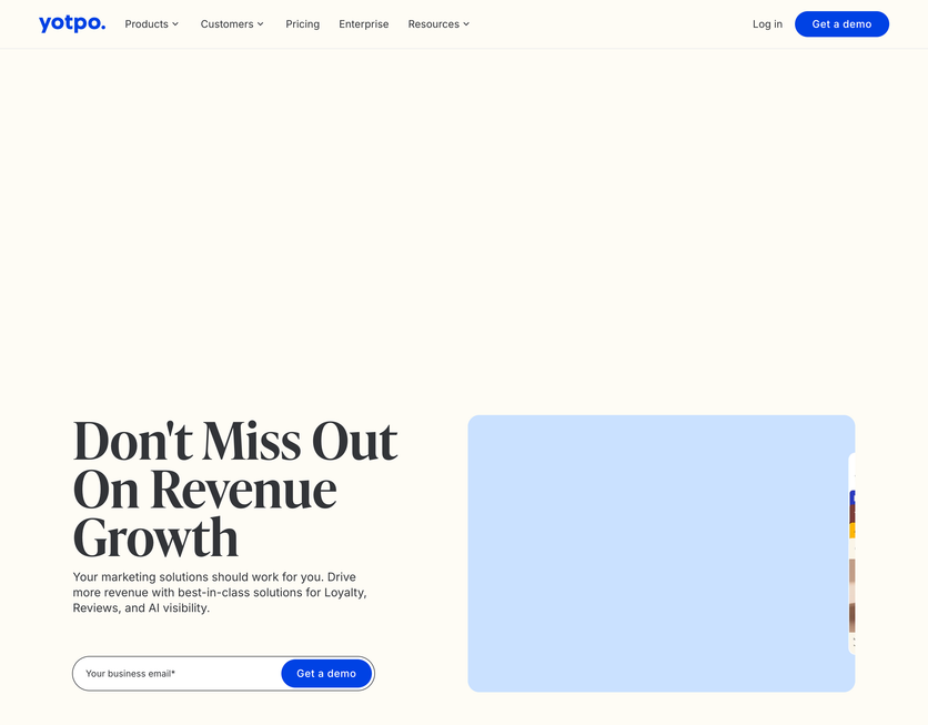 Yotpo homepage