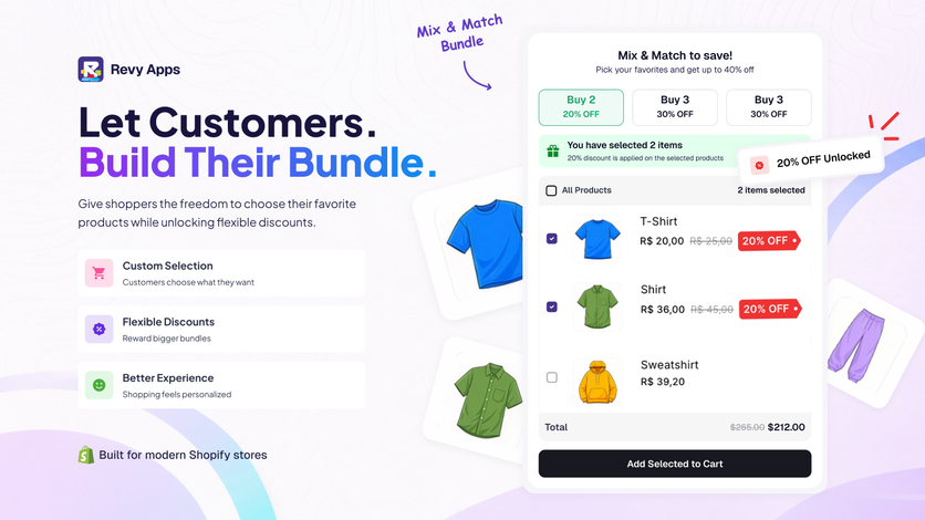 Unlimited Bundles mix-and-match widget with a discount that grows as shoppers add items