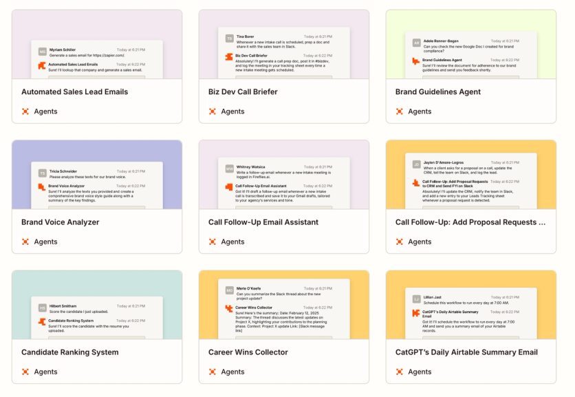 Zapier Agents Library