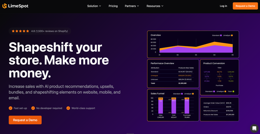 LimeSpot homepage