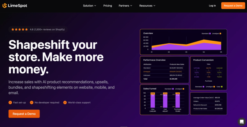 LimeSpot homepage