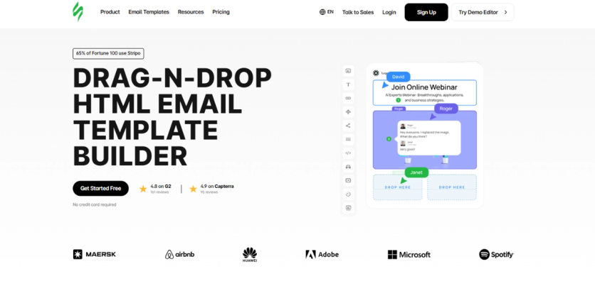 Stripo homepage