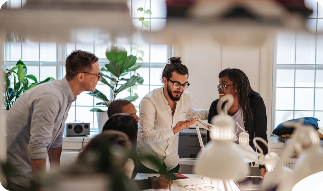 Startup founders collaborating