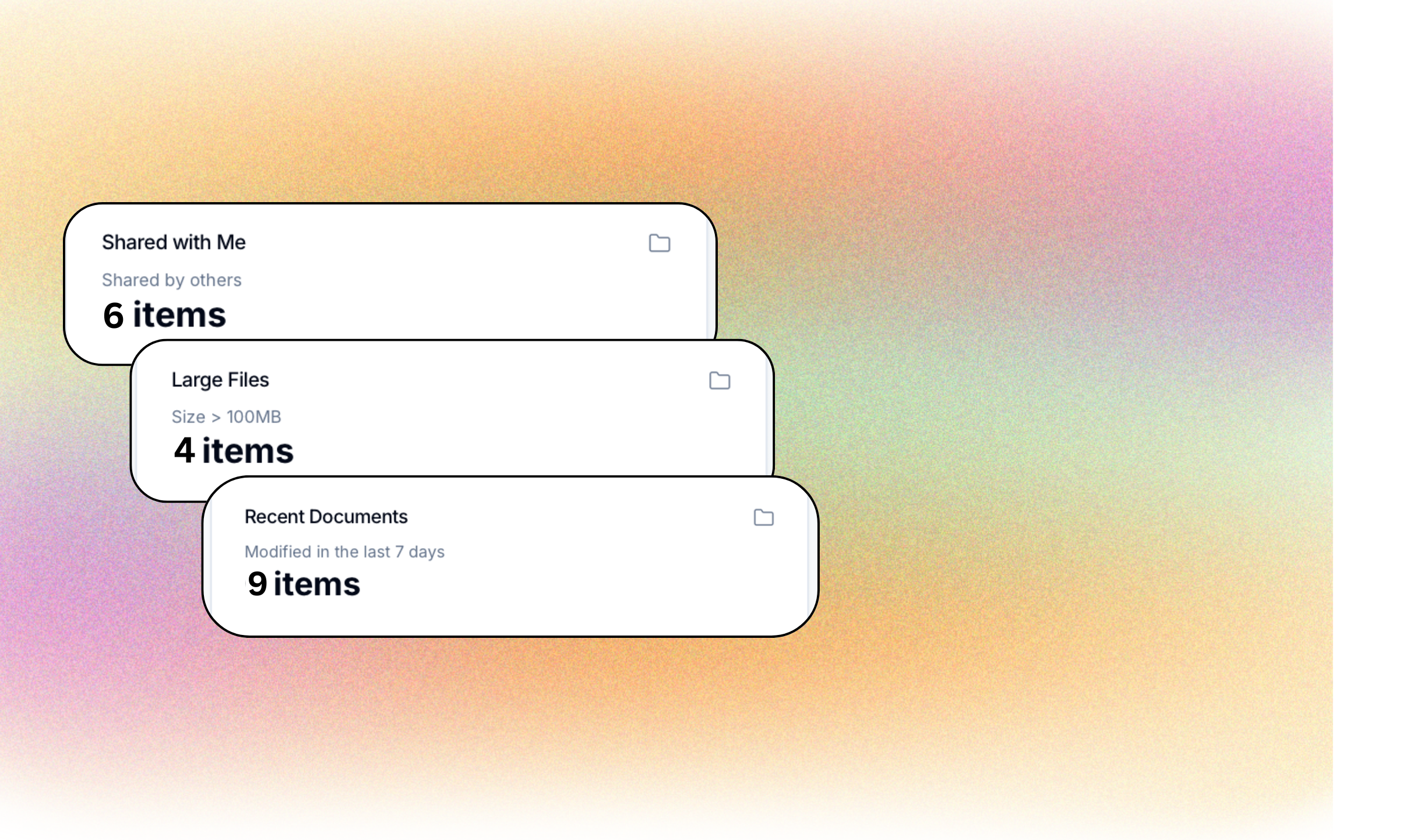Smart folders screenshot