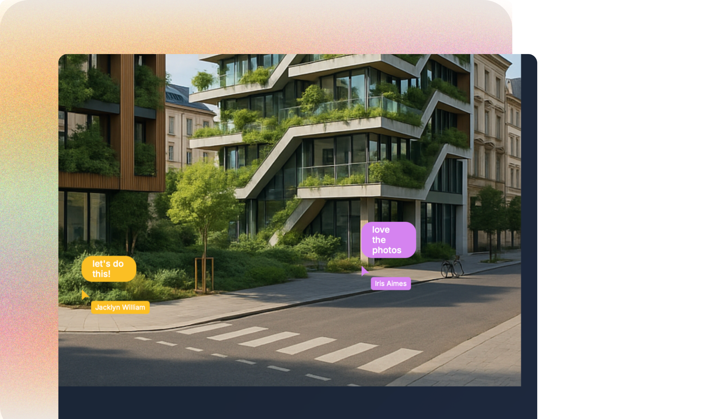 Live cursor chat screenshot