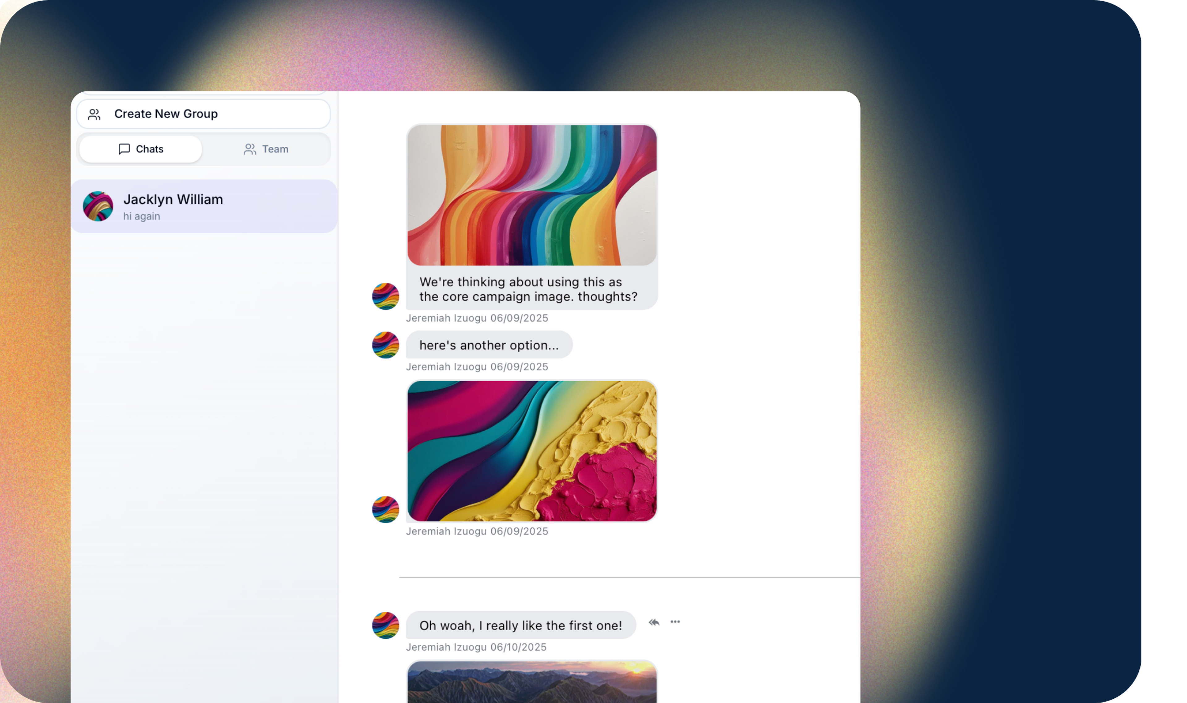 File sharing screenshot