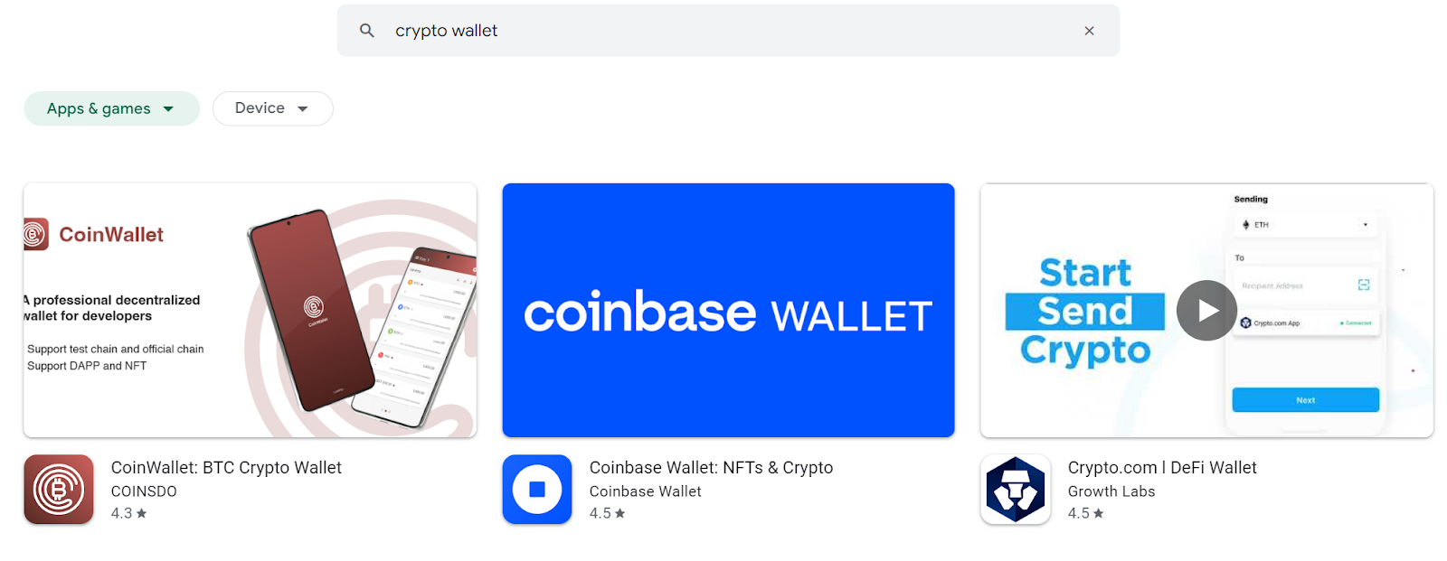 Google Playストアで1位にランクインしたCoinWalletのスクリーンショット