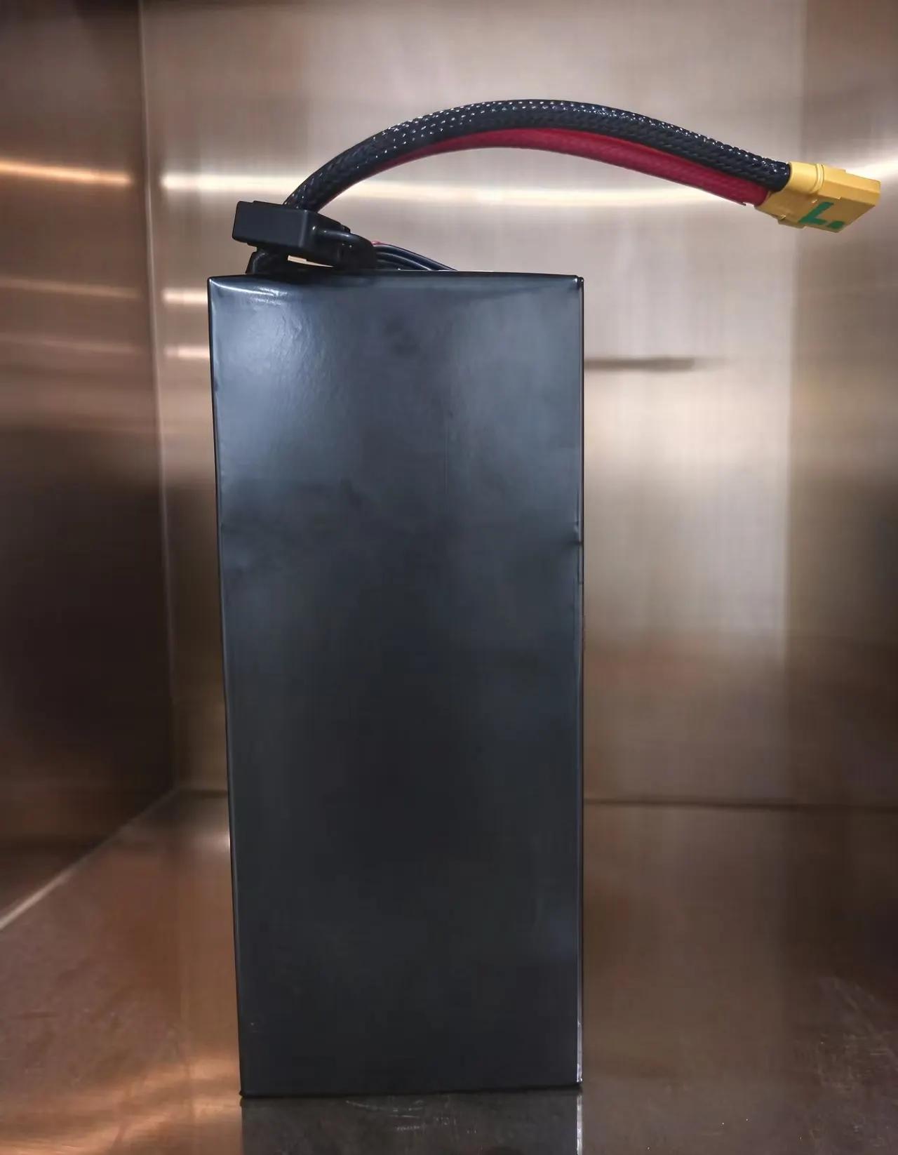 400 Wh/kg 6S UAV reference battery pack with black wrapping and power connector