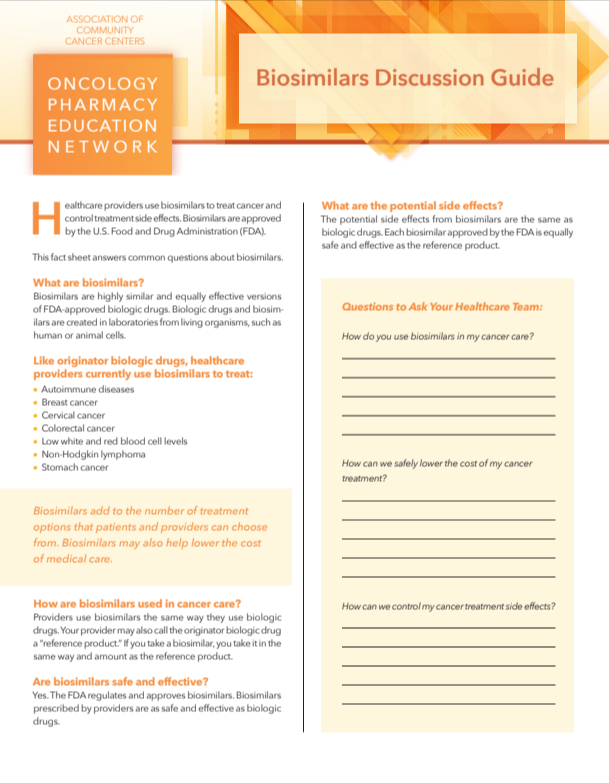 Biosimilars Discussion Guide