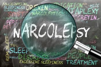 Narcolepsy being studied, examined - under close inspection. 