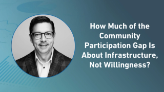 How Much of the Community Participation Gap Is About Infrastructure, Not Willingness?
