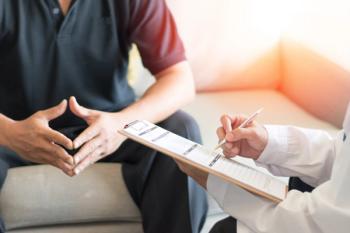 Doctor and patient consulting