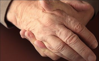Elderly hands.