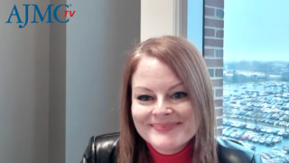 Screenshot of Jennifer Vaughn, MD, during a Zoom interview